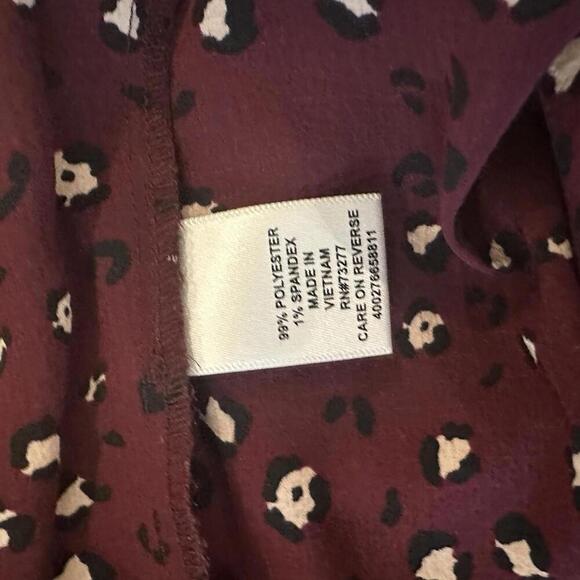 ELLE Cheetah Print Blouse Size Medium - Picture 8 of 9